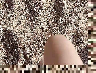 my feet feeling beach and water