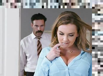 Mustache dude treats her sexy body with no respect