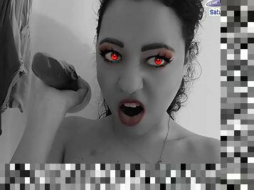 Saturno Squirt The Sexiest Latin Babe, She Is On Halloween Vampire Masturbation Tuesday The 13th