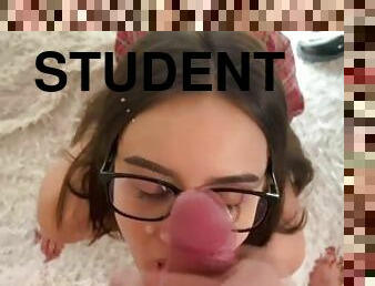 Hot student wants to work off the test with a hard fuck