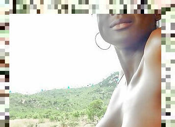 Safari Trip With My Ebony Babe Makes Her Horny And Eager To Suck My Cock And Swallow While I Watch The Wilderness