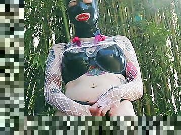 Rubber Latex Fishnet Kitty Pussy Play