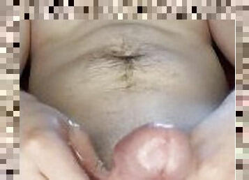 Barely 18 - I stoke my hard cock until I cum all over myself