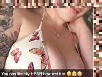 Huge tit Horney wife claps her wet ass on video to send working husband????????