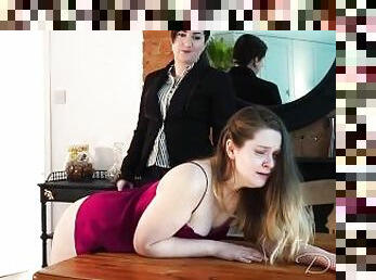 The Heiress - The Boss's daughter gets 10 hard strokes with the heavy company paddle