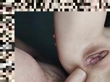 Close up. homemade Real anal sex. Big dick. Narrow ass
