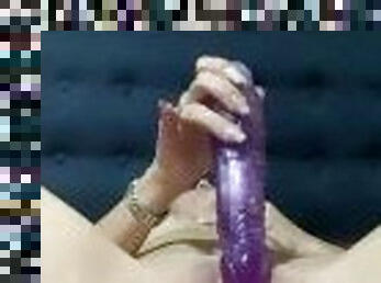 Dripping wet juicy pink pussy dildo vibrator fuck - fucking myself and so ready to cum