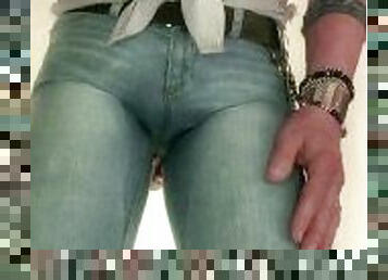 Three"s a Charm - Rewetting and Cumming in my Tight Jeans