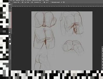 Ass sketching SpeedPaint