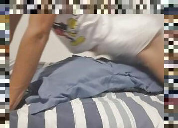 DIaper Boy Jerking Off while Humping a Pillow
