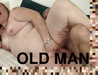 Big Bellied Ginger Gets Plowed By An Old Man With Scarlett Raven