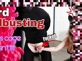 Ballbusting my Slave! Femdom Kicks, Punches, Slapping Bondage BDSM Female Domination Real Homemade