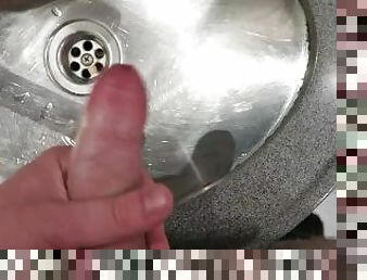 jerking off in public train toilet