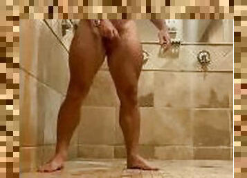 Beefy Hairy Bodybuilder Pissing in Public Gym Shower OnlyfansBeefBeast Thick Musclebear Pee Big Dick