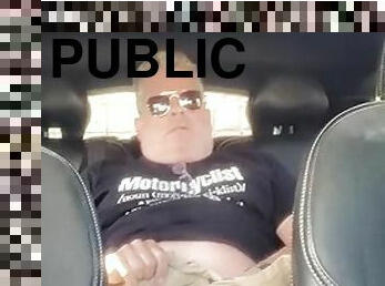 Masturbation in the car in a public parking lot