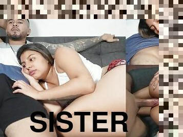 He has an erection while watching a movie with his stepsister...