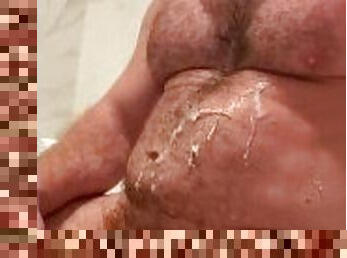 Thick Hairy Musclebear Massive Cumshot in Shower OnlyfansBeefBeast Beefy Bodybuilder Hyperspermia