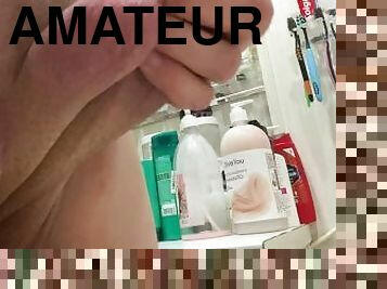 Morning boner and pissing in the bathroom POV 4K