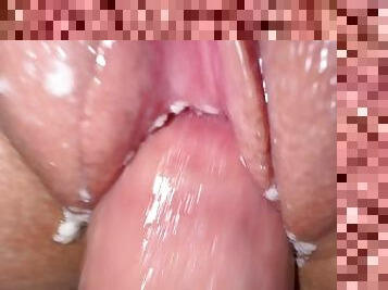 Sex with my EX, The hottest close up creamy fuck and rubbing cumshot