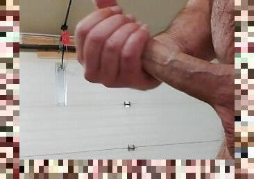 Amateur DILF edging hard cock 2/3