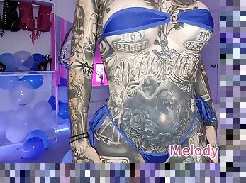 Sheer Pink and Blue Micro Bikini try on Melody Radford Onlyfans