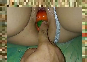 Big pepper in my wifes pussy