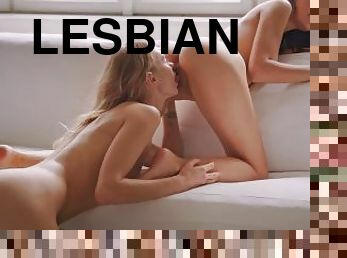 fitta-pussy, lesbisk, ung18, blond, vacker, brunett