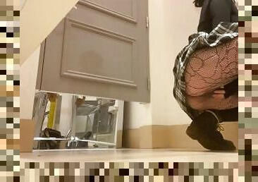 horny slut caught masturbating in fitting rooms