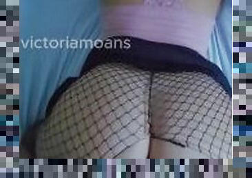 Fat Ass Thick Cute White Girl Takes After School Backshots Ripped Fishnets Sexy Short Skirt PAWG POV