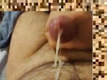 Stroking Big and Fat Cock Till to Pump Out Huge Cum