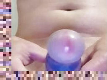 Solo man Self playing with a condom Ljuicy cumshot all in it ????