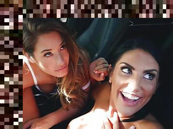 August Ames and Eva Lovia filthy threesome sex