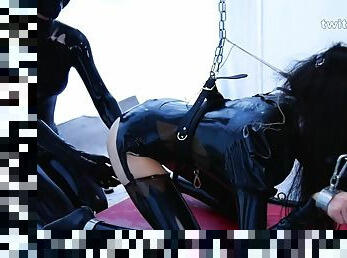 asia, lesbian-lesbian, mainan, bdsm-seks-kasar-dan-agresif, latex, cina, bondage-seks-dengan-mengikat-tubuh, berambut-cokelat