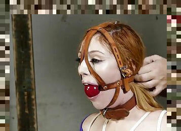 Lauren Phillips First Hogtied BDSM Scene