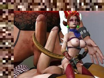 Kawaii Bowsette bi cuckold cfnm FEMDOM e5 double barrel ass job frottage reacharound friendly fire