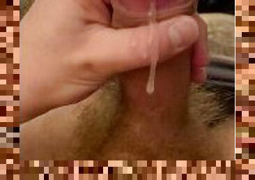 Big Hairy Cock Cums Multiple Times in a Row, Three Full Cumshots (Multiple Male Orgasms)