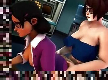 Futa Futanari Mei Overwatch Anal Huge Cumshot 3D Hentai