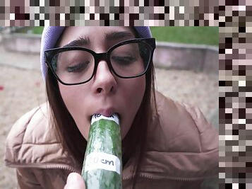 The How Deep Challenge - nerdy brunette in glasses Ale Danger