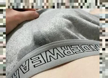 Skinny Twink Teen Cums Juicy In Panties From Rubbing Dick