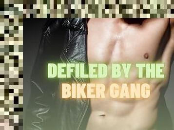 Biker gang destroys their catboy slut [M4M Audio Story]