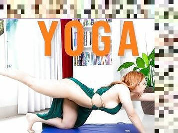 YOGA IN A DRESS - NO PANTIES - NO BRA