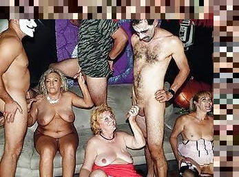 mature halloween anal groupsex party