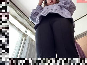 Beautiful Japanese womans feet in POV close-up