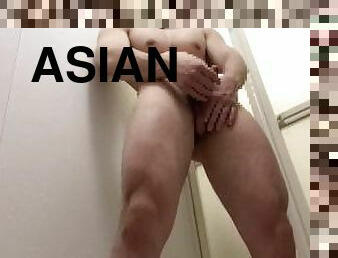 asien, masturbieren, homosexuell, japanier, allein, muskulös, beine