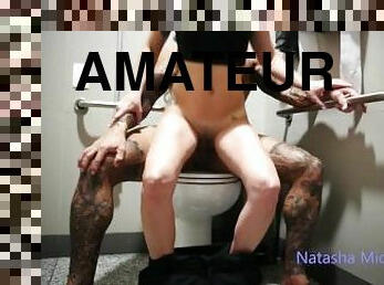 Real Amateur Couple Fucking in an Airport Bathroom.