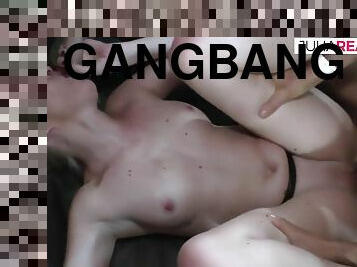 Angie's Gangbang & Bukkake Party In Koln