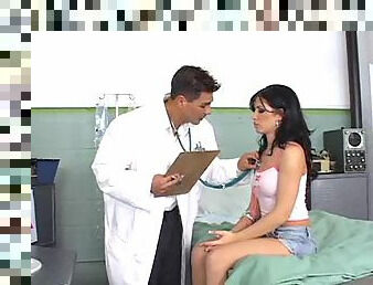 Doctor gives his patient an anal exam
