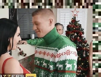 Brazzers - Seductive Angela White Goes To A Christmas Party & Fucks Two Men At The Same Time